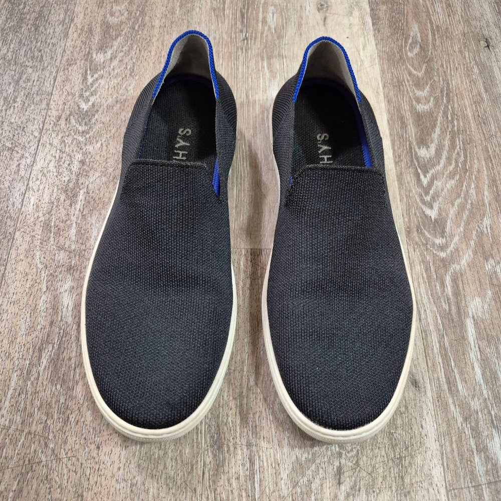 Women's Rothy's Black Blue Slip-On Sneakers Size 10